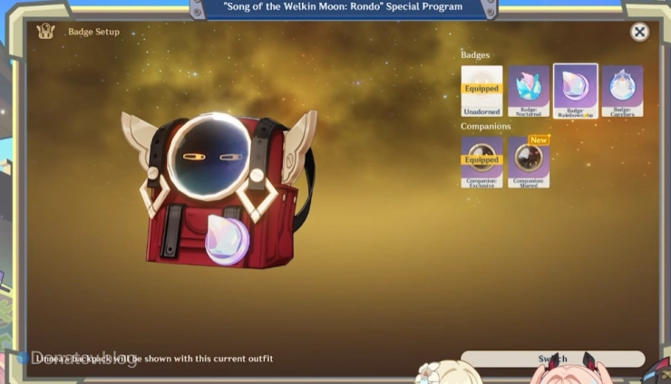 Кастомизация рюкзака Линнеи в версии 6.5