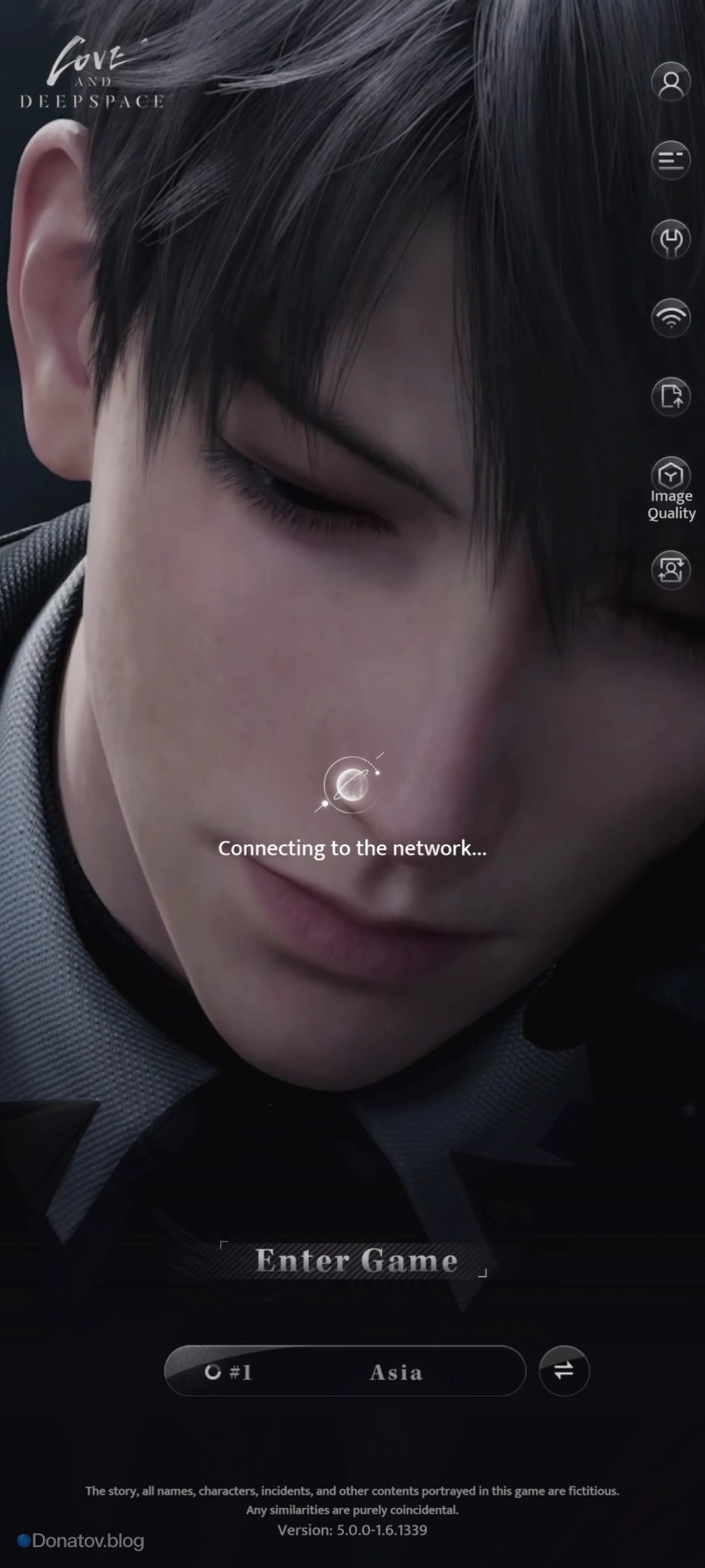 Вход в игру Love and Deepspace: восстановление аккаунта