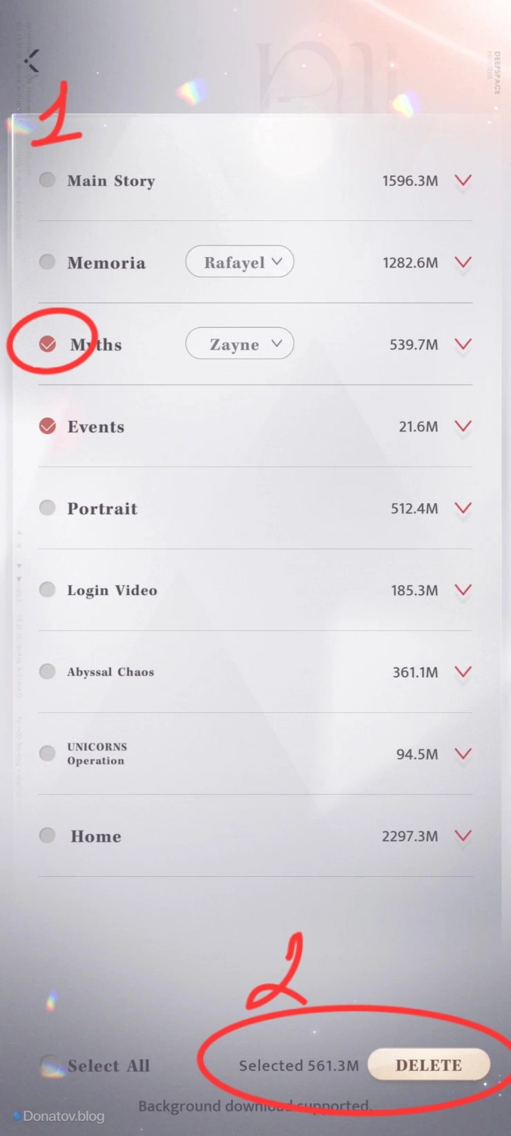Удаление мифовых карт Зейна