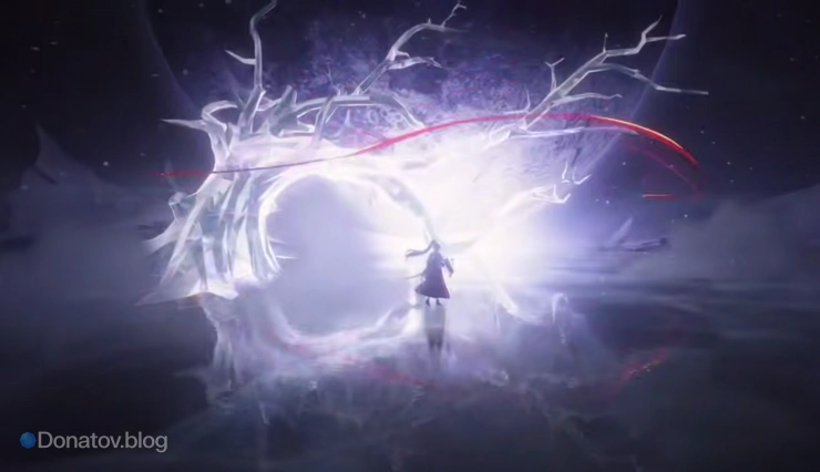 Кадр высвобождения резонанса Хиюки в анонсе Wuthering Waves на Xbox