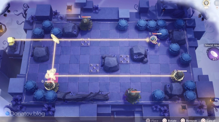 Управление зеркалом в Shine, Blazing Light