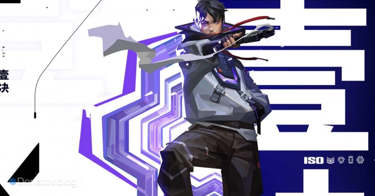 Иллюстрация агента Iso из Valorant