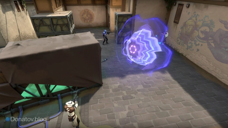 Иллюстрация одной из способностей агента Iso