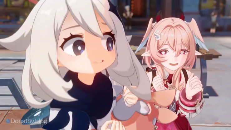 Паймон и Линнея из Genshin Impact