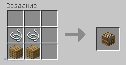 Крафт ткацкого станка в Minecraft