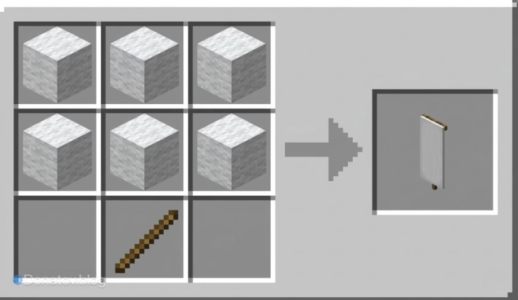 Белый флаг в Minecraft