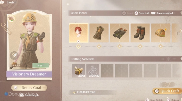 Крафт Visionary Dreamer в Infinity Nikki