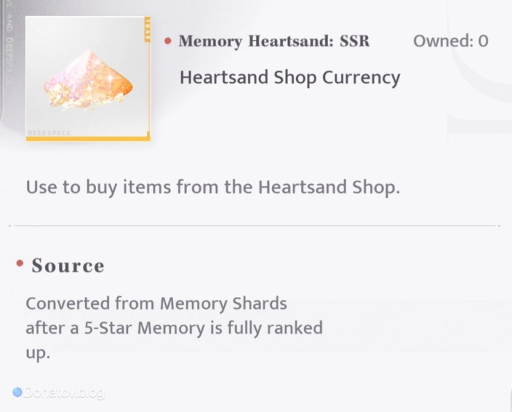 Heartsand SSR уровня— внутриигровая валюта Love and Deepspace