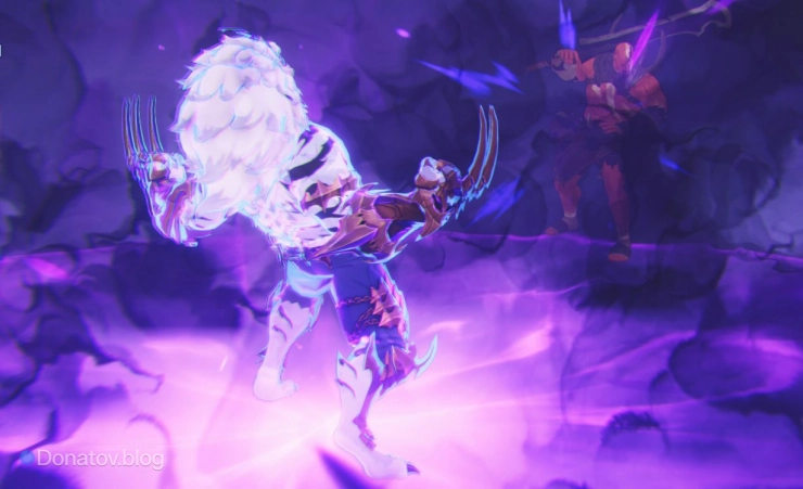 Пэк Юнхо «Белая грива» применяет навык «Экстремальная атака: Звериное обличие»