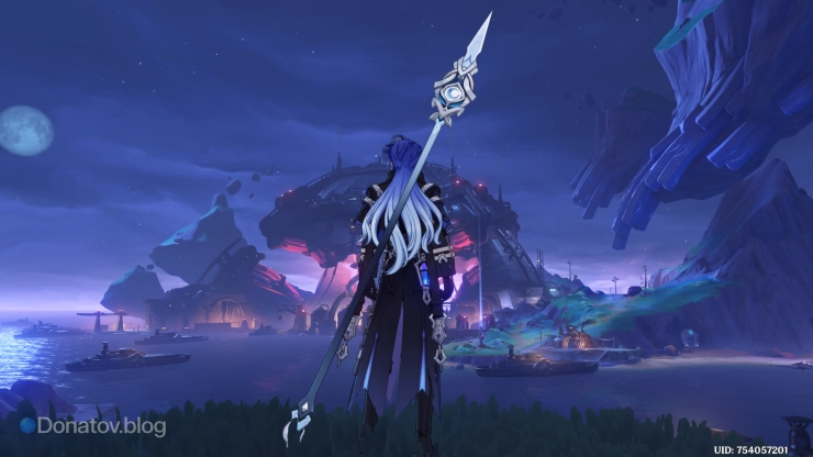 Кирилл Флинс с оружием в Genshin Impact