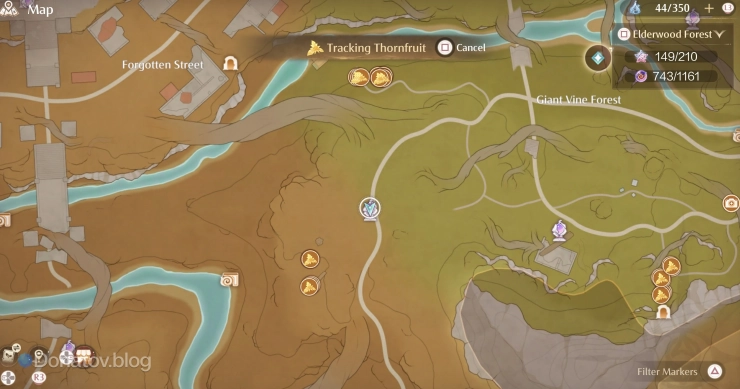 Где найти Thornfruit в Infinity Nikki