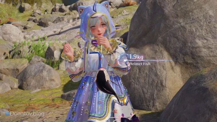 Пойманная Helmet Fish