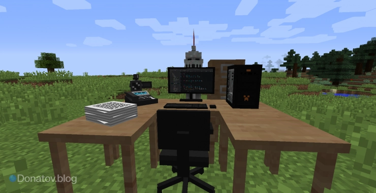 Пример того, что можно сделать из предметов декора, что есть в моде Decocraft