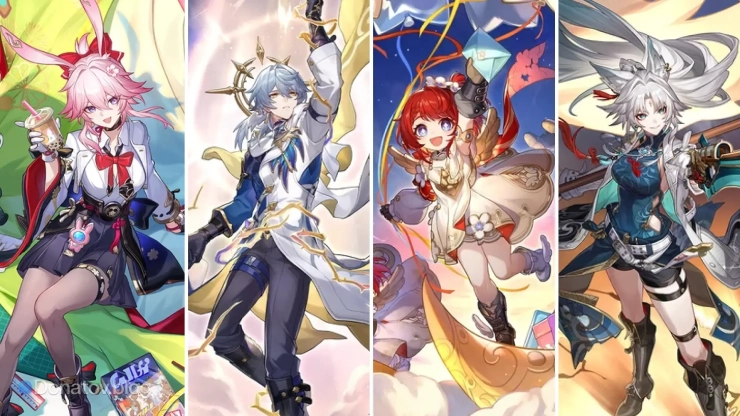 Состав баннера второй половины 4.2: Эванесса, Фэйсяо, Воскресенье, Трибби