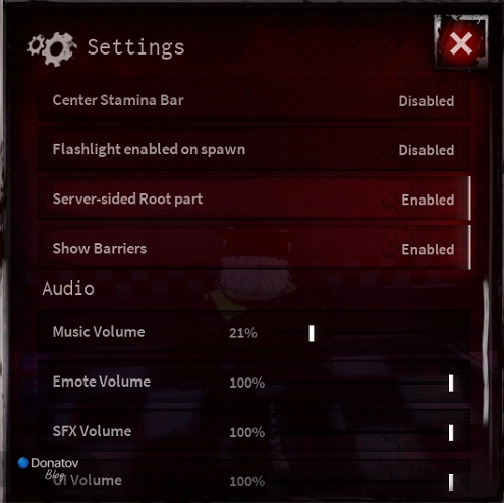 Раздел Settings в игре Bite by Night (часть 1)