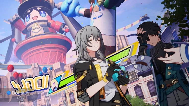 Скриншот с главными персонажами в Honkai:Star Rail