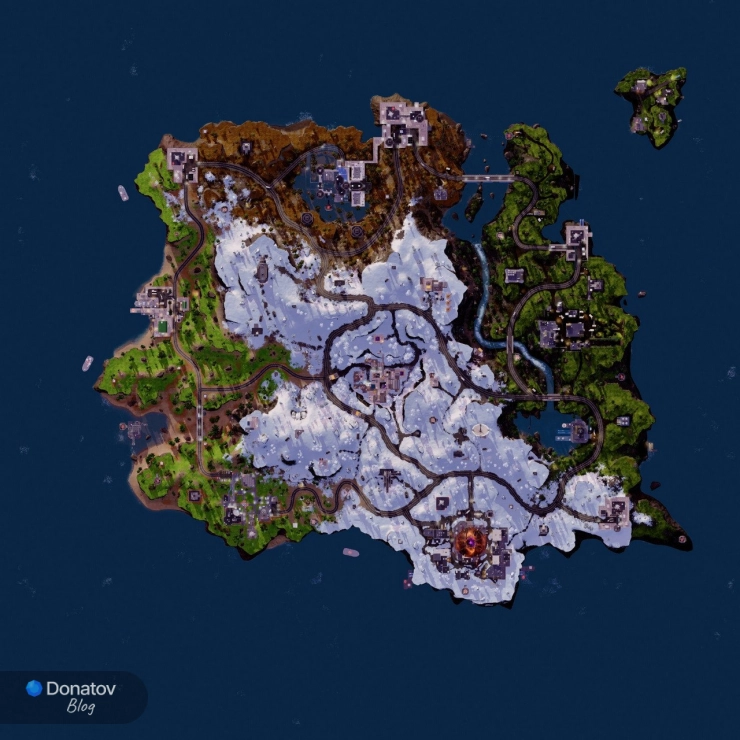 Карта режима «Перезарядка» в Fortnite