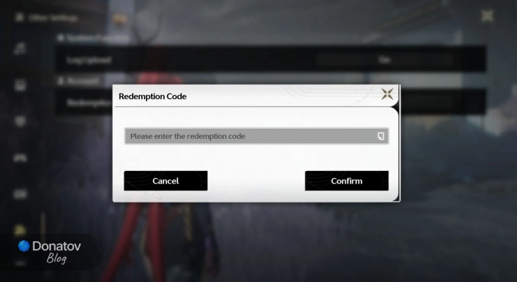 Активация промокодов в Wuthering Waves