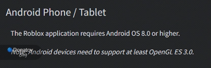 Требования к смартфонам на базе Android для игры в Roblox на английском языке