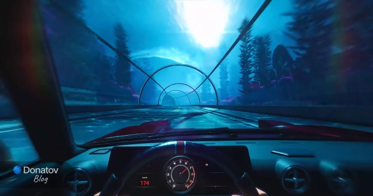 Вид от первого лица за рулём