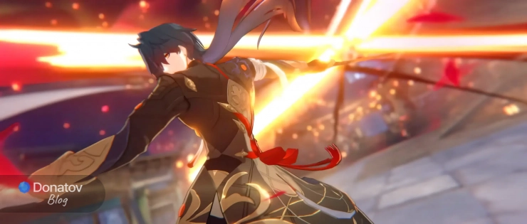 Блэйд размахивает клинком