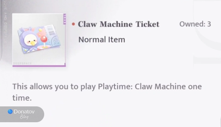 Claw Machine Ticket — Билет в Claw Machine