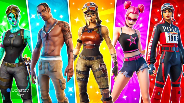 Трэвис Скотт и другие образы в Fortnite