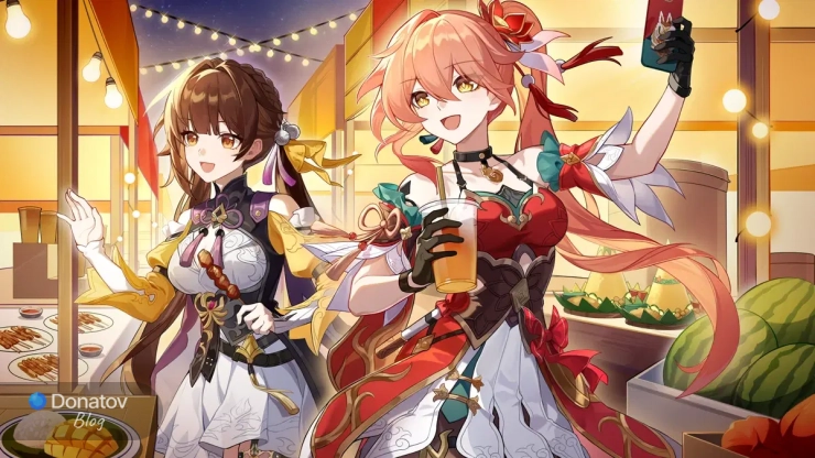 Официальный арт с персонажами Honkai: Star Rail