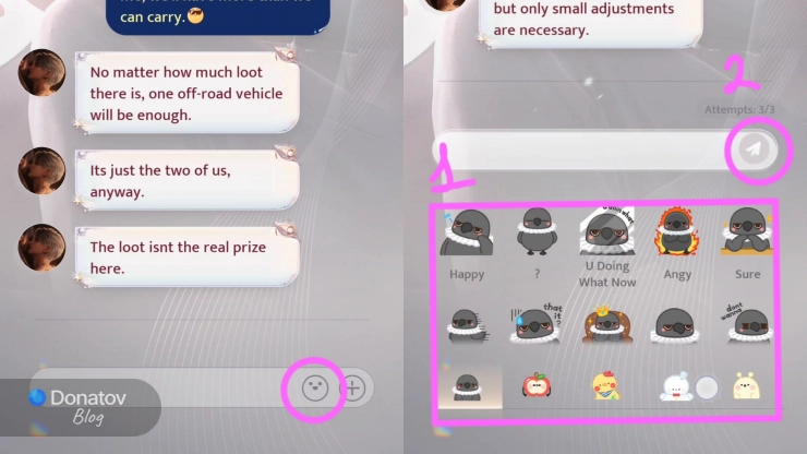 Инструкция: как отправить ему стикер