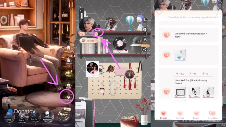 Как пройти и посмотреть уровень Affinity и награды за каждый из уровней