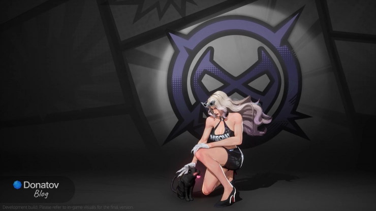 Чёрная кошка в образе «Городской хищник»