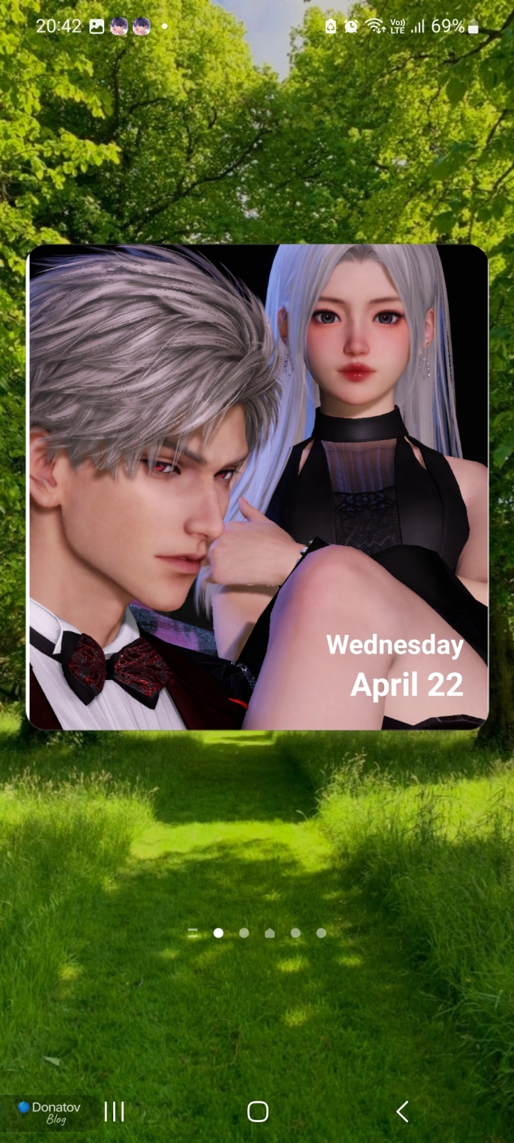 Виджет с фотографией и датой