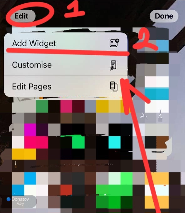 Последовательность действий для установки виджетов Love and Deepspace на IPhone