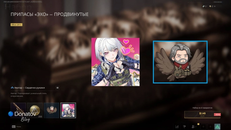 Граффити и аватар в Продвинутых Припасах «Эхо» в Delta Force