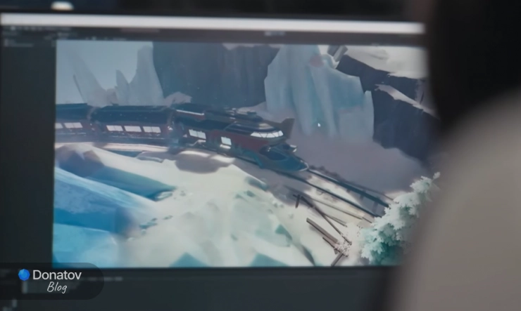 Поезд, который появится с выходом Снежной в Genshin Impact