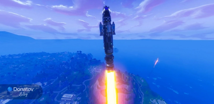 Запуск ракеты в Fortnite