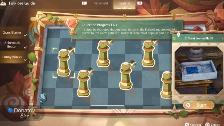 Страница Funny Blocks в Infinity Nikki
