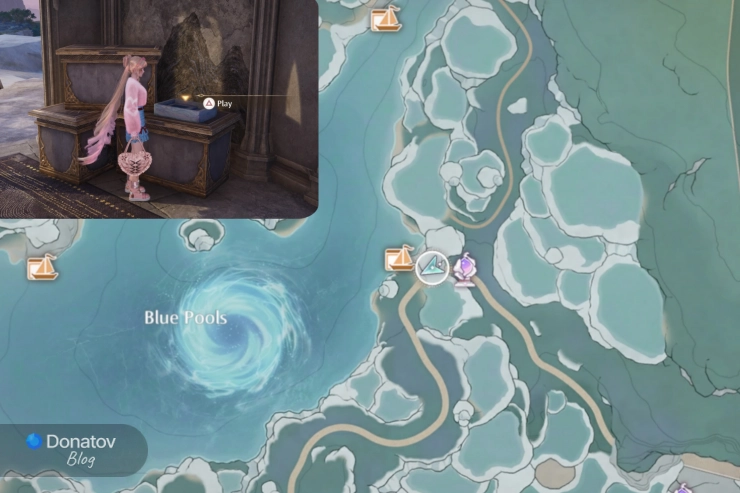 Расположение игры Near the Eastern Ferry, Blue Pools