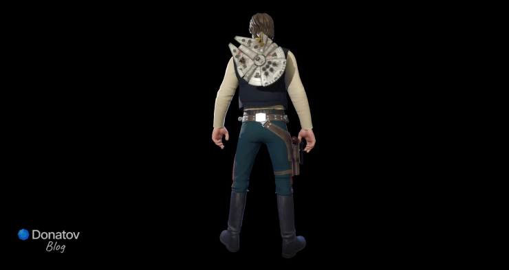 Украшение на спину «Сокол тысячелетия» в Fortnite