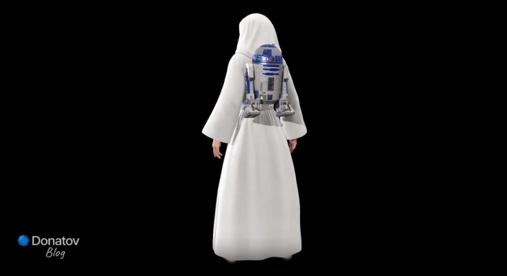 Украшение на спину R2-D2 в Fortnite