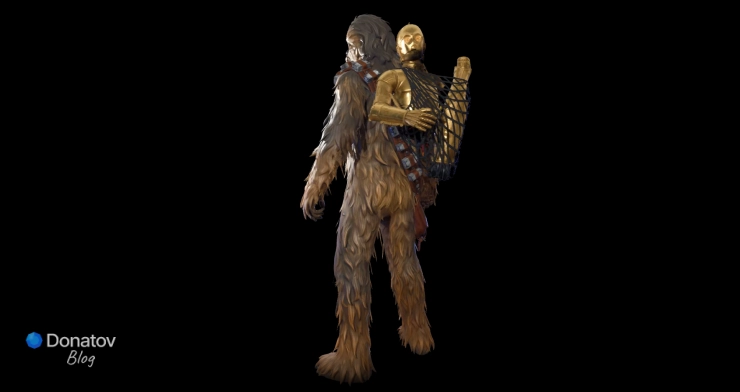 Украшение на спину «Разобранный C-3PO» в Fortnite