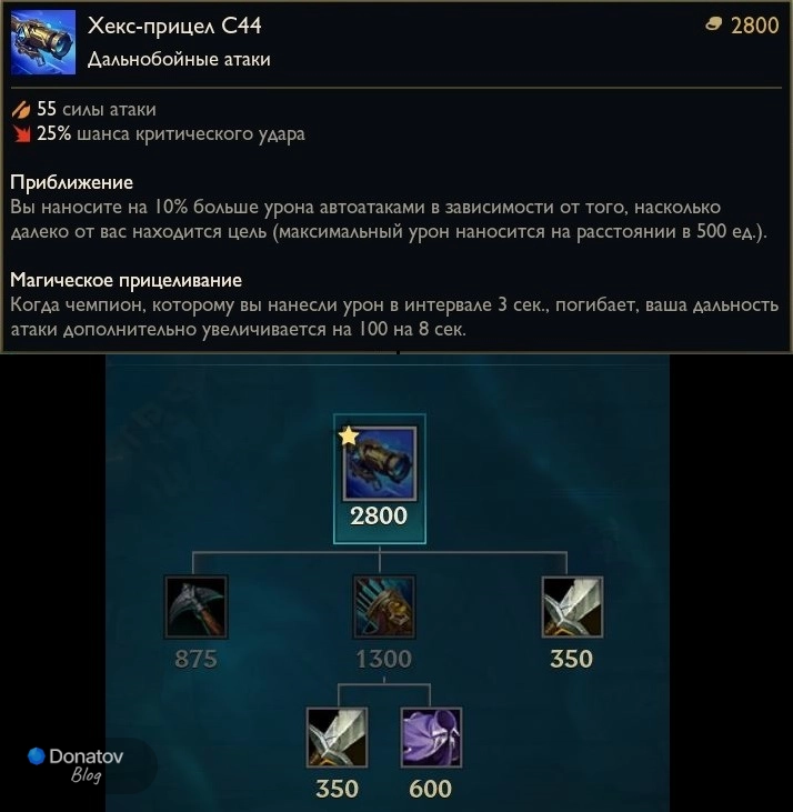 Предмет «Хекс прицел С44» в League of Legends