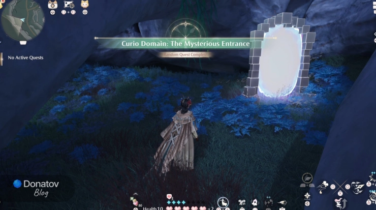 Завершение квеста Curio Domain: The Mysterious Entrance