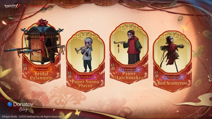Мебель кроссовера Identity V x Paper Bride