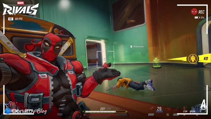 Персонаж Дэдпул в игре Marvel Rivals