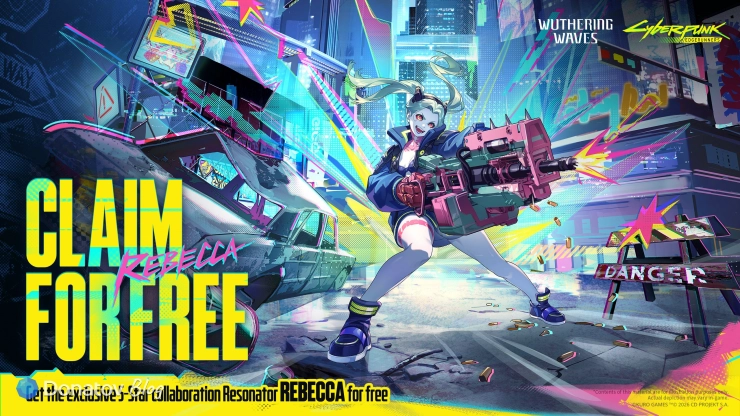 Бесплатная Ребекка (Rebecca) в Wuthering Waves в коллаборации с Cyberpunk: Edgerunners