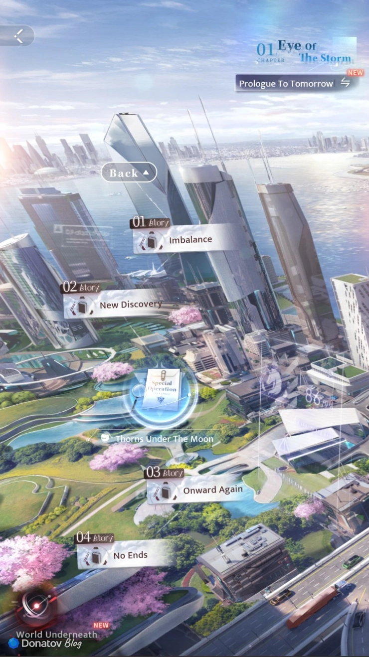 Истории главы Eye of the Storm в Prologue to Tomorrow