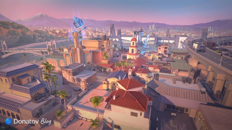 Иллюстрация карты Sunset в Valorant