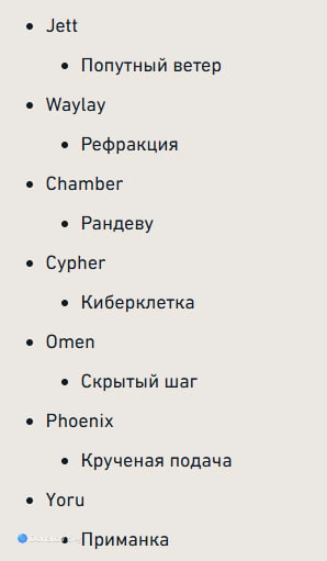 Агенты и способности
