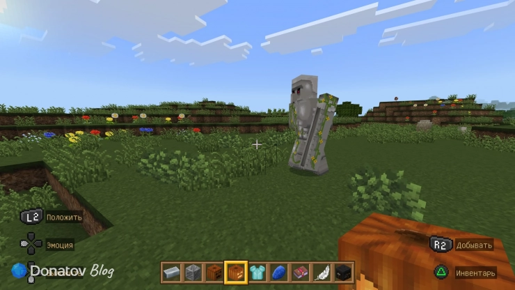 Созданный Голем в Minecraft